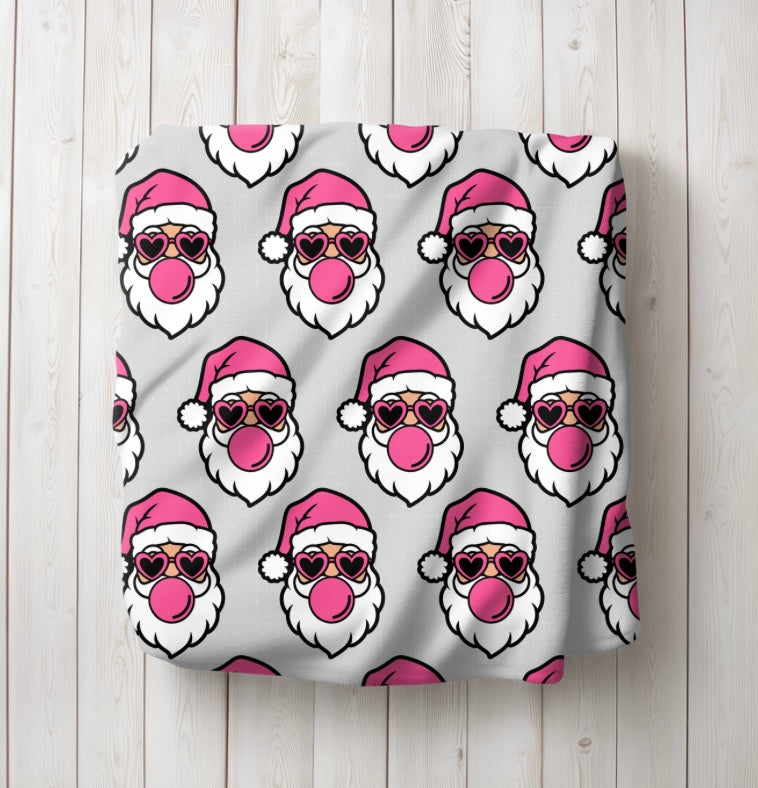 Bubble Gum Santa Plush Blanket