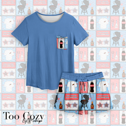 4th Of July Mom Short Set