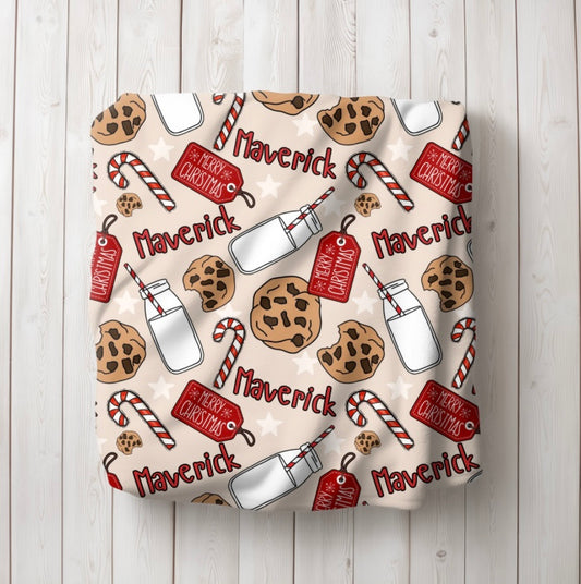 Cookies and Milk Name Plush Blanket